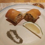 fu-fu shisen - 赤海老ときたあかりの春巻き