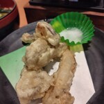 すし銚子丸 - 松茸の天ぷら1375円