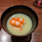 木山 - 銀杏の摺り流し~車海老と南禅寺麩を添えて