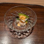 木山 - 鮑の柔らかに~ゴーヤと黄身酢大根おろしで