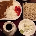 大村庵 - 丼定食（カレーライス＋せいろ）