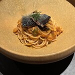 RISTORANTE M - 秋刀魚と青唐辛子のパスタ