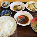 小笠原食堂 - サバ三色定食