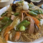 小笠原食堂 - あんかけ焼きそばハード