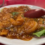 南海飯店 - エビと玉子のチリソース①