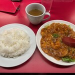 南海飯店 - 本日の日替定食ライス大