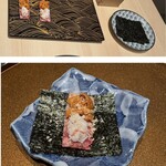 319743078 - 雲丹　蟹ユッケドッグ