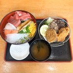 グルメ館 豊魚 - 海鮮丼 揚物セット　¥2,500