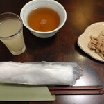 蕎麦倶楽部　佐々木 - りんごジュースと揚げ蕎麦