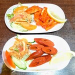 タレマム 本格インド ネパール料理店 - ビールセットのチキンティッカとシークケバブ