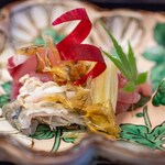 よし町 - 2025.9 山野水産霞ヶ浦産鯉洗い 行者大蒜醤油 酢味噌