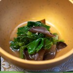 よし町 - 2025.9 ツルムラサキとキクラゲの煮浸し