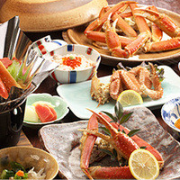 カニ会席　【　時　価　】　(席料・サービス料別）