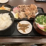 ふじ家うどん - 唐揚げセット(うどん)