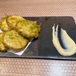 完全個室完備 郷土酒肴 あおもり屋 - 十和田産長芋のあおさ揚げ@¥790