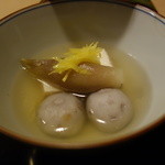 桜田 - 炊き合わせ　みょうが　こいも　厚揚げ