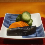 日本料理 幸庵 - 茄子、人参、胡瓜の漬物