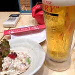 ひげ坊主 - 生ビールとお通し