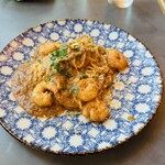 ピッツェリア イゾラ - ランチコースA 季節のパスタ（小エビとトラパネーぜソースのスパゲッティ）