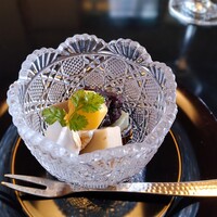 神楽坂 前田 - デザート　生麩のあんみつ仕立て