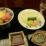 名古屋 浅田 - １０月　お造り：てっさ　とろ＆甘エビ