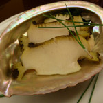 名古屋 浅田 - １０月　中皿：あわび焼しゃぶ　胡麻ダレ