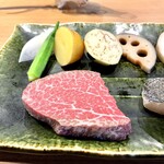 Restaurant Honjin - 鉄板焼きの松坂牛シャトーブリアンと愛知県産の野菜