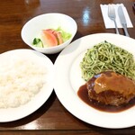 ピクルス - Aセット：バーグ＆バジリコパスタ、ライス、」サラダ
