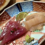 鮨 若尊 - 岩手の鰹、愛知の白みる貝