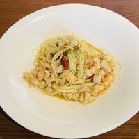 創作イタリアンちゃぶっとりあ - 海老と蓮根のペペロンチーノ