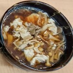 正太郎うどん - きのこ汁に肉追加肉増し