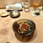鮨 若尊 - 鰻と桜エビのお浸し