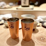 鮨 若尊 - 八海山GIN。うまい。