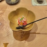 鮨 若尊 - 甘海老ととろたくのひとくち丼