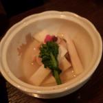 瀬戸内鮮魚料理店 - 菜の花とうど、生鳥貝の酢味噌掛け