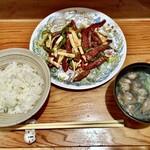 千ふく - 神戸牛 但馬玄 チンジャオロースー定食