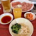 四季 - ナムル・キムチ・ドリンク（オレンジジュース）