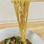 らーめん つるぎ - 酒粕らーめん しょうゆ、麺リフト！