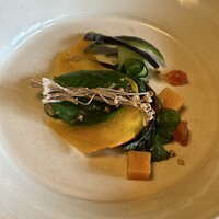 ろあん松田 篠山店 - 野菜　山椒のオイル　えのき茸　コリンキー　バターナッツ南瓜　蔓紫　胡瓜　青とうがらし