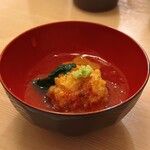 こきゅう - 里芋饅頭あられ揚げ、冬瓜のすり流し