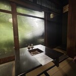 奥丹 清水 - 外が見えないほどの雨　