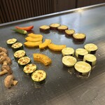 鉄板 暖 - 野菜焼き