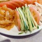 清香園 - 棒棒鶏冷麺 1,250円、具材アップ