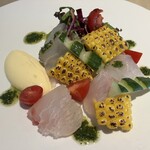 tangent - 天然真鯛のマリネ、サラダ仕立て