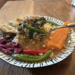 狛犬 hug me - 和出汁ぶっかけ山椒豚キーマ、ライスL