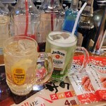 タコとハイボール - 「超炭酸角ハイボール」＆「青りんごソーダ」＆「お通し」