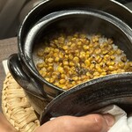 銀座 炎 田むら - 薪で夏祭りのような食感と香りのとうもろこし