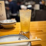 焼鳥 とり藤 - あらごしりんごサワー 490円