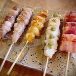 七乃花 - 炭火串焼き　串盛り5本