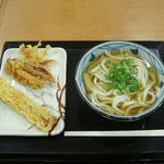 Marugame Seimen - 温かけと　天ぷら「ゲソ」と「チクワ」